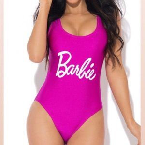 Barbie One piece swimsuit hot pink L